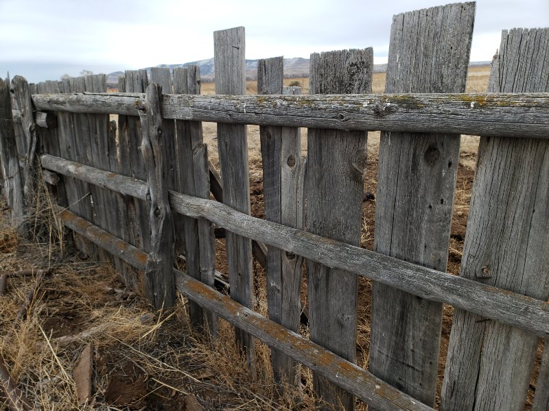 Brown wood fence